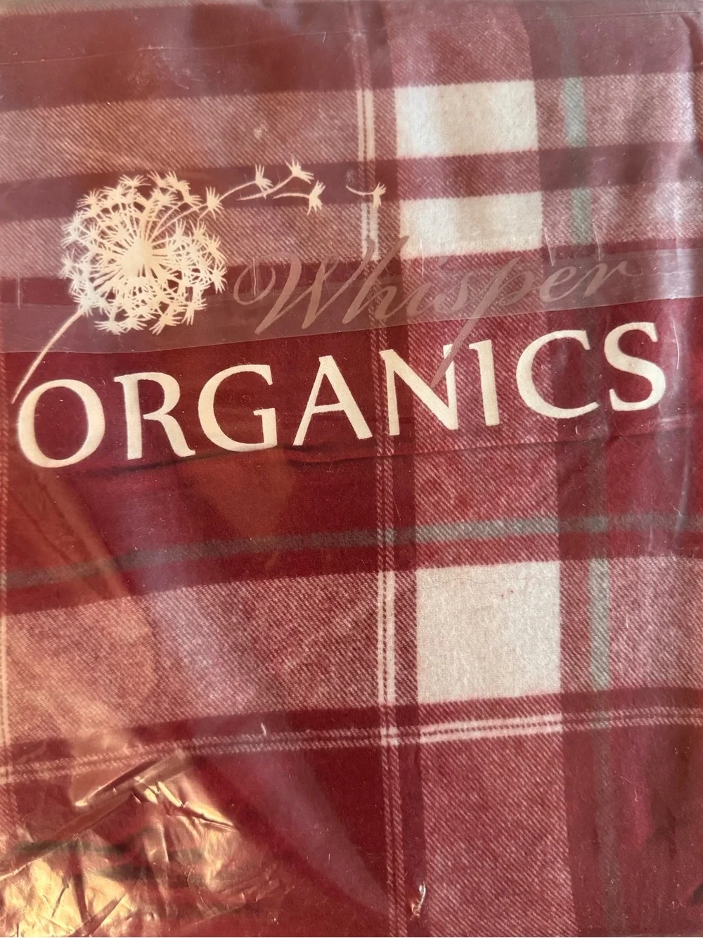 Whisper Organics Red Plaid Flannel Sheet Set Twin Organic Cotton Cozy Cabin